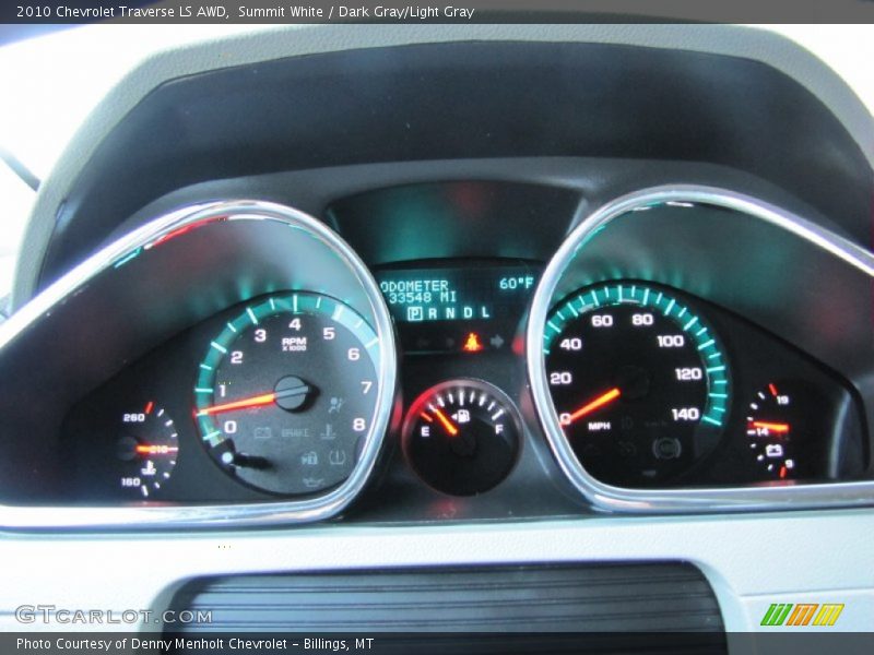 Summit White / Dark Gray/Light Gray 2010 Chevrolet Traverse LS AWD
