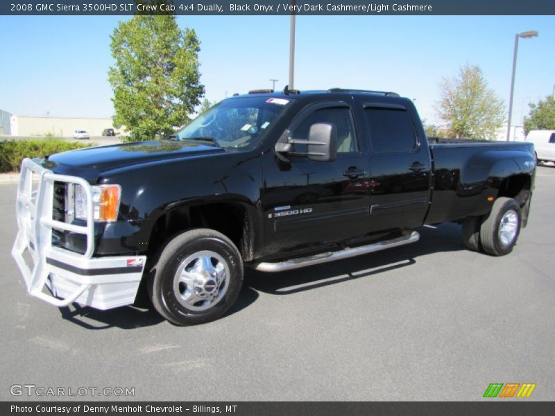 Black Onyx / Very Dark Cashmere/Light Cashmere 2008 GMC Sierra 3500HD SLT Crew Cab 4x4 Dually