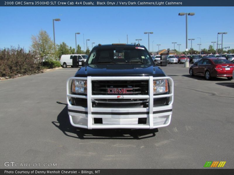 Black Onyx / Very Dark Cashmere/Light Cashmere 2008 GMC Sierra 3500HD SLT Crew Cab 4x4 Dually