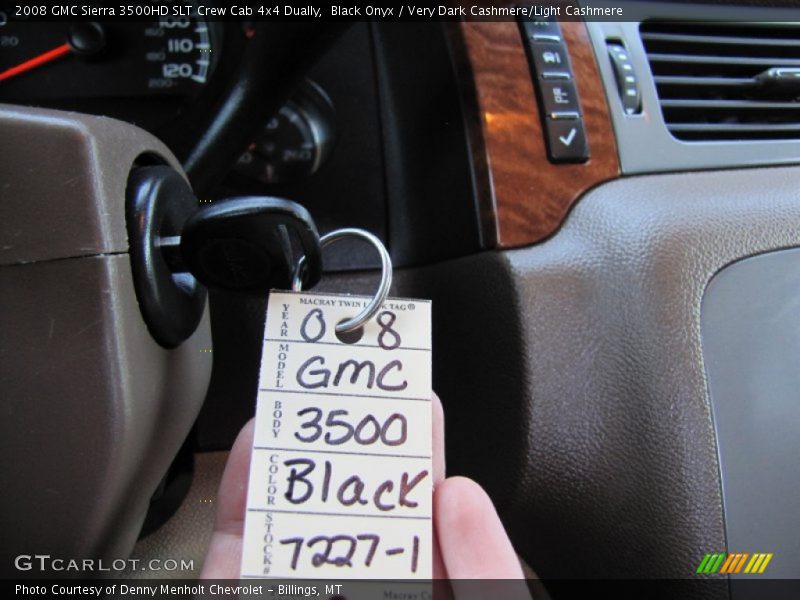 Black Onyx / Very Dark Cashmere/Light Cashmere 2008 GMC Sierra 3500HD SLT Crew Cab 4x4 Dually