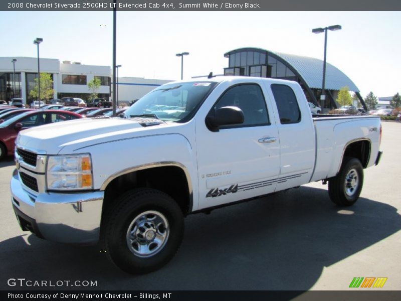 Summit White / Ebony Black 2008 Chevrolet Silverado 2500HD LT Extended Cab 4x4