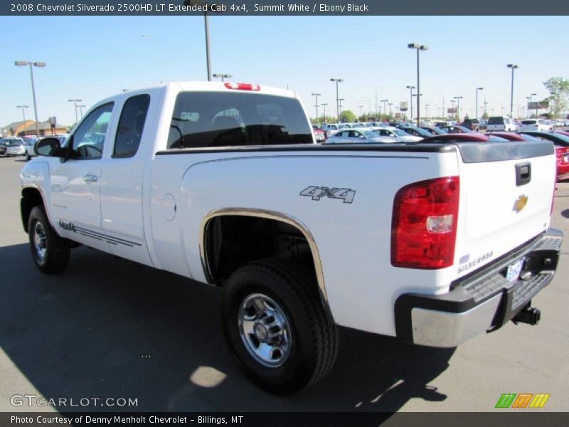 Summit White / Ebony Black 2008 Chevrolet Silverado 2500HD LT Extended Cab 4x4