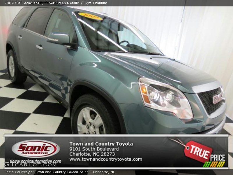 Silver Green Metallic / Light Titanium 2009 GMC Acadia SLT