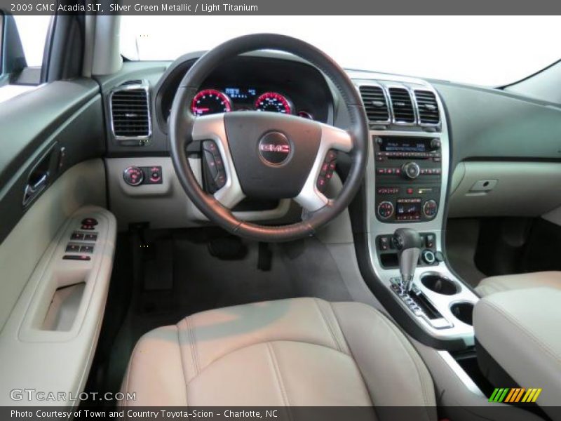 Silver Green Metallic / Light Titanium 2009 GMC Acadia SLT