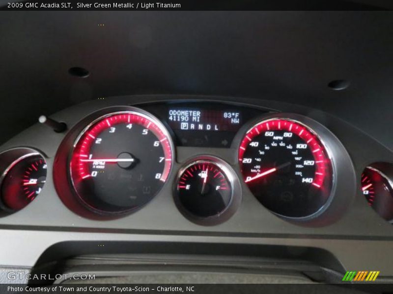 Silver Green Metallic / Light Titanium 2009 GMC Acadia SLT