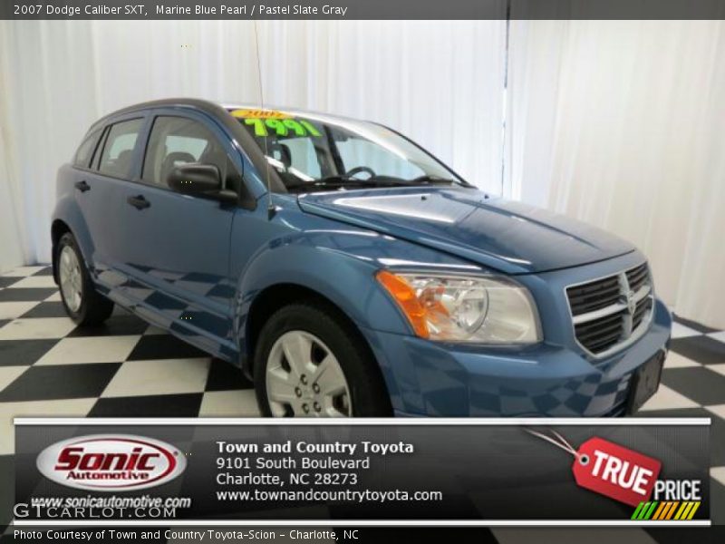 Marine Blue Pearl / Pastel Slate Gray 2007 Dodge Caliber SXT