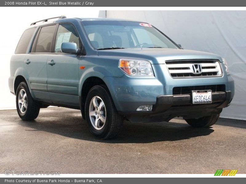 Steel Blue Metallic / Gray 2008 Honda Pilot EX-L