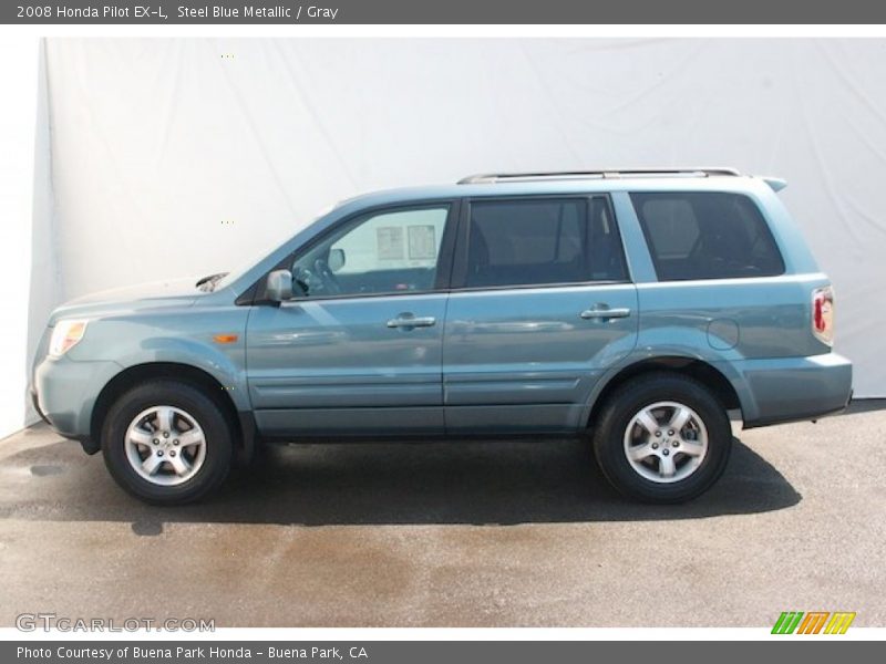 Steel Blue Metallic / Gray 2008 Honda Pilot EX-L