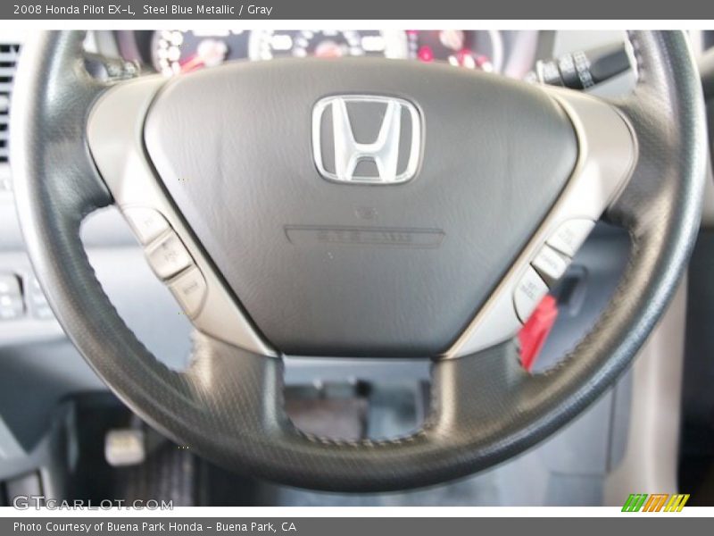 Steel Blue Metallic / Gray 2008 Honda Pilot EX-L