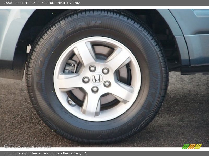 Steel Blue Metallic / Gray 2008 Honda Pilot EX-L
