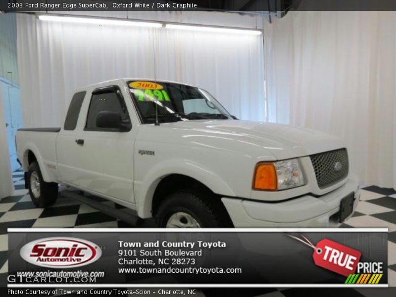 Oxford White / Dark Graphite 2003 Ford Ranger Edge SuperCab
