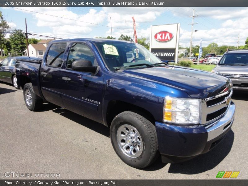 Imperial Blue Metallic / Dark Titanium 2009 Chevrolet Silverado 1500 LS Crew Cab 4x4