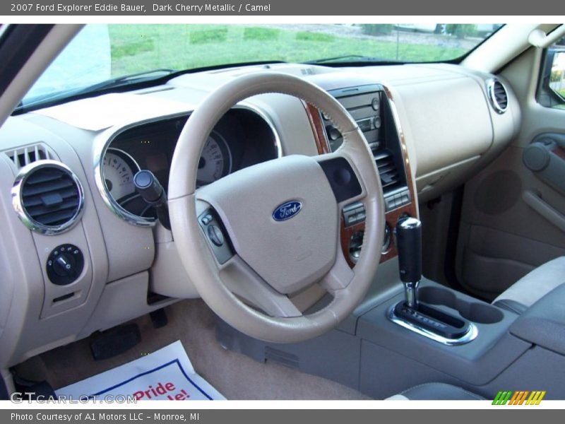 Dark Cherry Metallic / Camel 2007 Ford Explorer Eddie Bauer