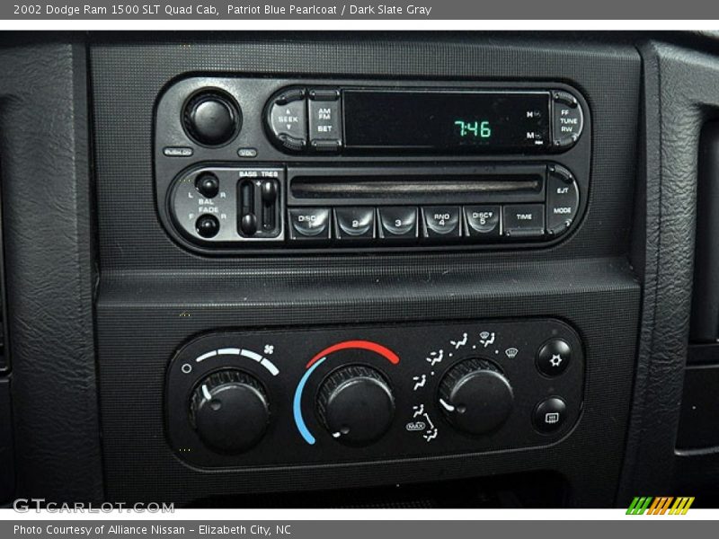 Patriot Blue Pearlcoat / Dark Slate Gray 2002 Dodge Ram 1500 SLT Quad Cab