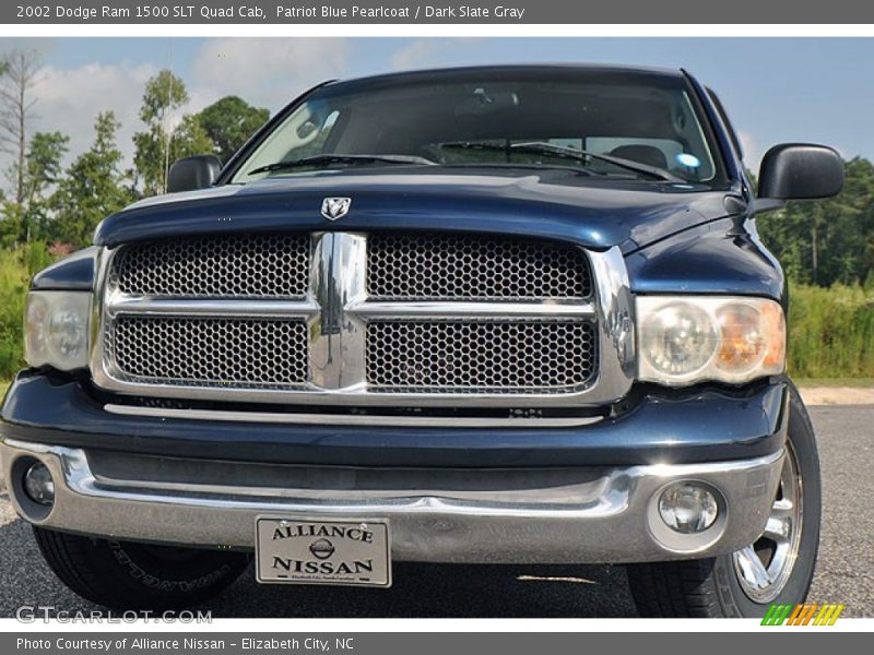 Patriot Blue Pearlcoat / Dark Slate Gray 2002 Dodge Ram 1500 SLT Quad Cab