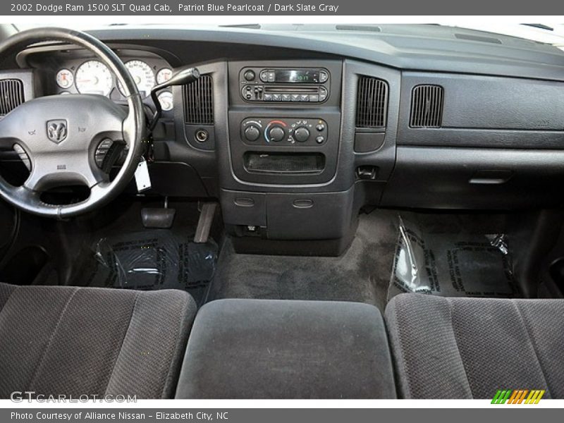 Patriot Blue Pearlcoat / Dark Slate Gray 2002 Dodge Ram 1500 SLT Quad Cab