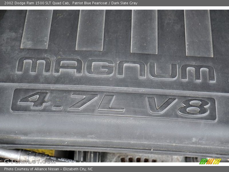 Patriot Blue Pearlcoat / Dark Slate Gray 2002 Dodge Ram 1500 SLT Quad Cab