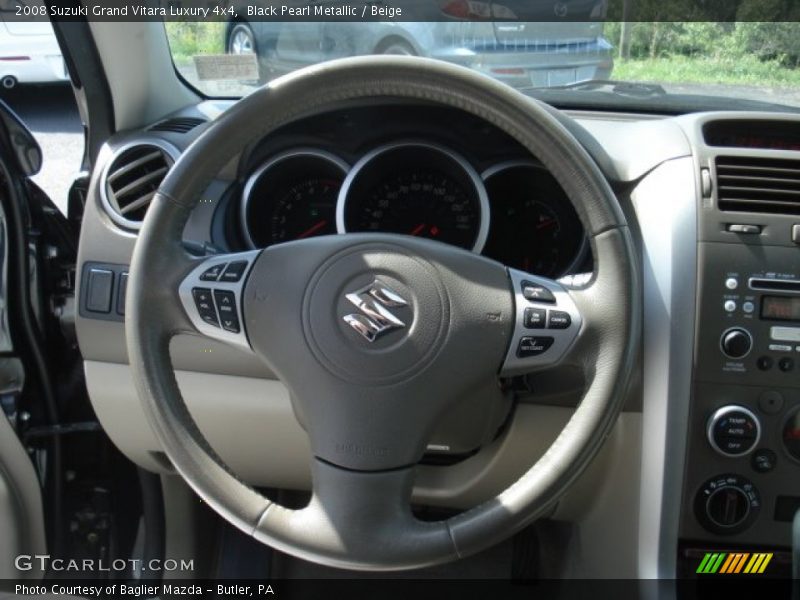 Black Pearl Metallic / Beige 2008 Suzuki Grand Vitara Luxury 4x4