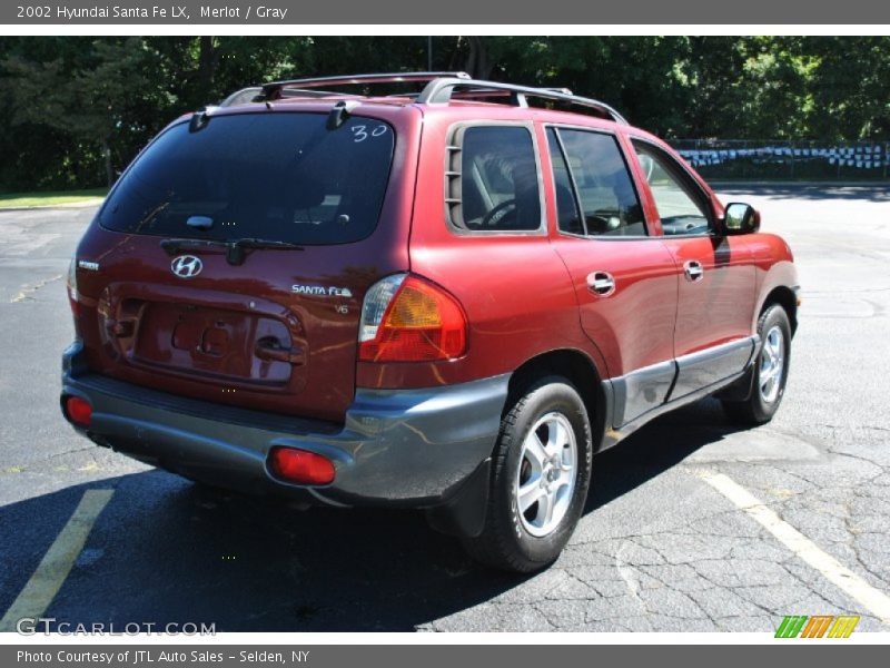 Merlot / Gray 2002 Hyundai Santa Fe LX