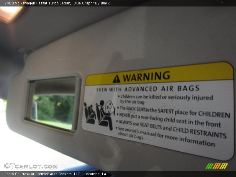 Blue Graphite / Black 2008 Volkswagen Passat Turbo Sedan
