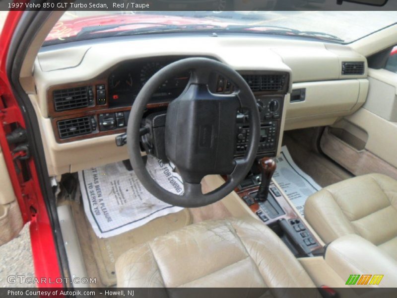 Red / Taupe 1997 Volvo 850 GLT Turbo Sedan