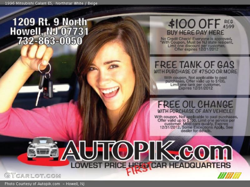 Northstar White / Beige 1996 Mitsubishi Galant ES