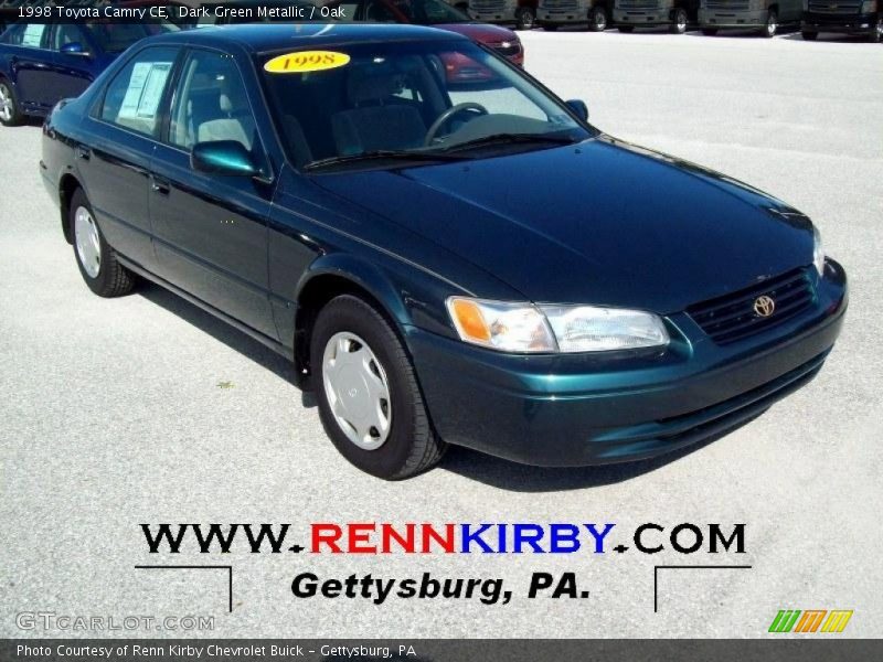 Dark Green Metallic / Oak 1998 Toyota Camry CE