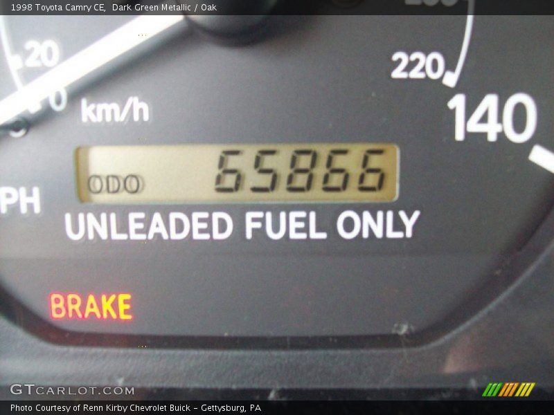 Dark Green Metallic / Oak 1998 Toyota Camry CE