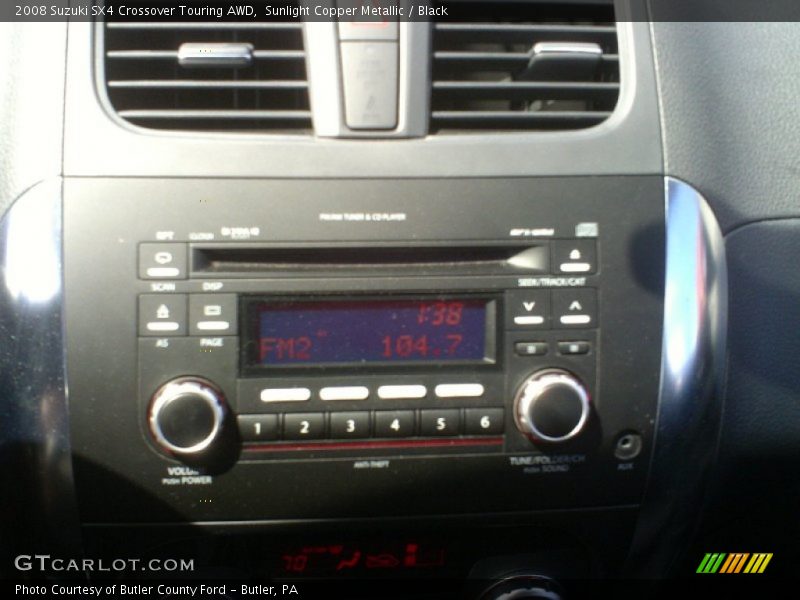 Sunlight Copper Metallic / Black 2008 Suzuki SX4 Crossover Touring AWD