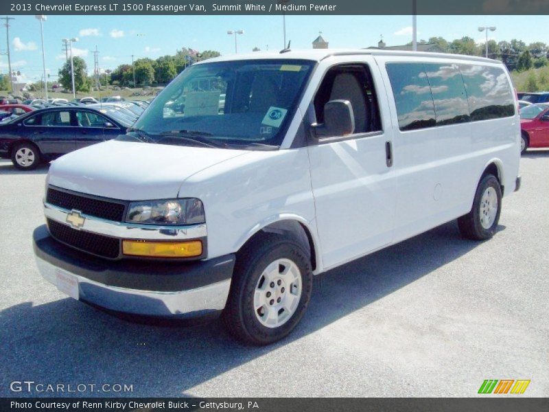 Summit White / Medium Pewter 2013 Chevrolet Express LT 1500 Passenger Van