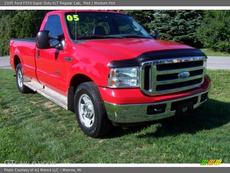 Red / Medium Flint 2005 Ford F350 Super Duty XLT Regular Cab