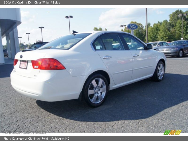 Clear White / Beige 2009 Kia Optima EX