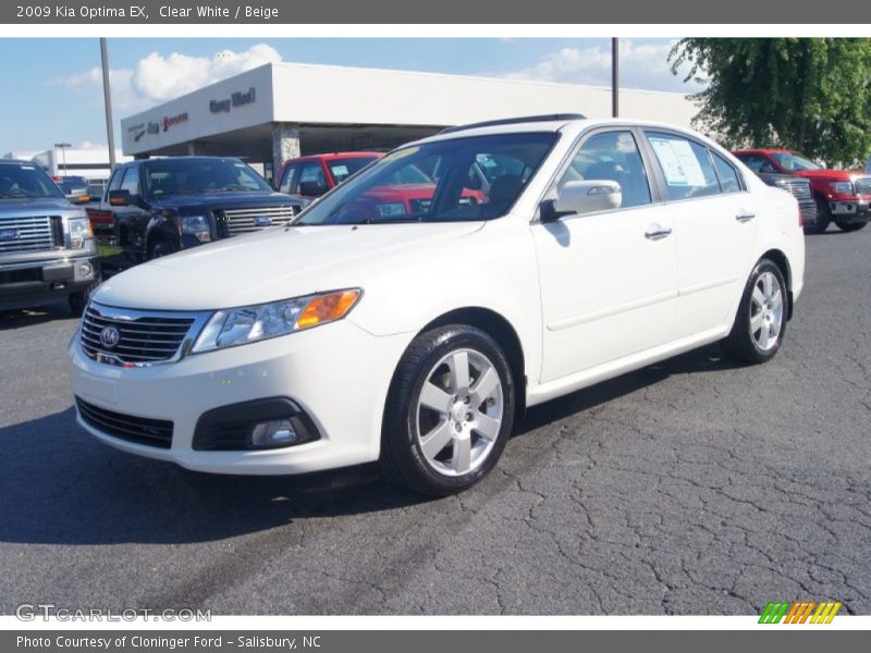 Clear White / Beige 2009 Kia Optima EX