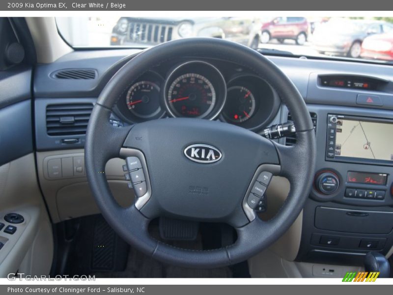 Clear White / Beige 2009 Kia Optima EX