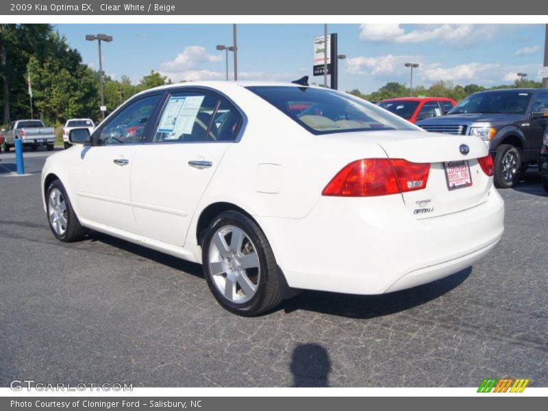 Clear White / Beige 2009 Kia Optima EX