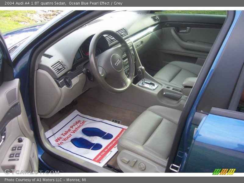 Ocean Blue Pearl Effect / Grey 2004 Audi A4 1.8T quattro Sedan