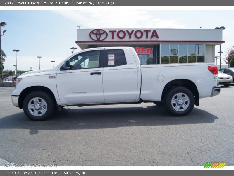 Super White / Sand Beige 2012 Toyota Tundra SR5 Double Cab