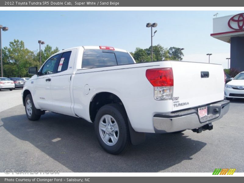 Super White / Sand Beige 2012 Toyota Tundra SR5 Double Cab