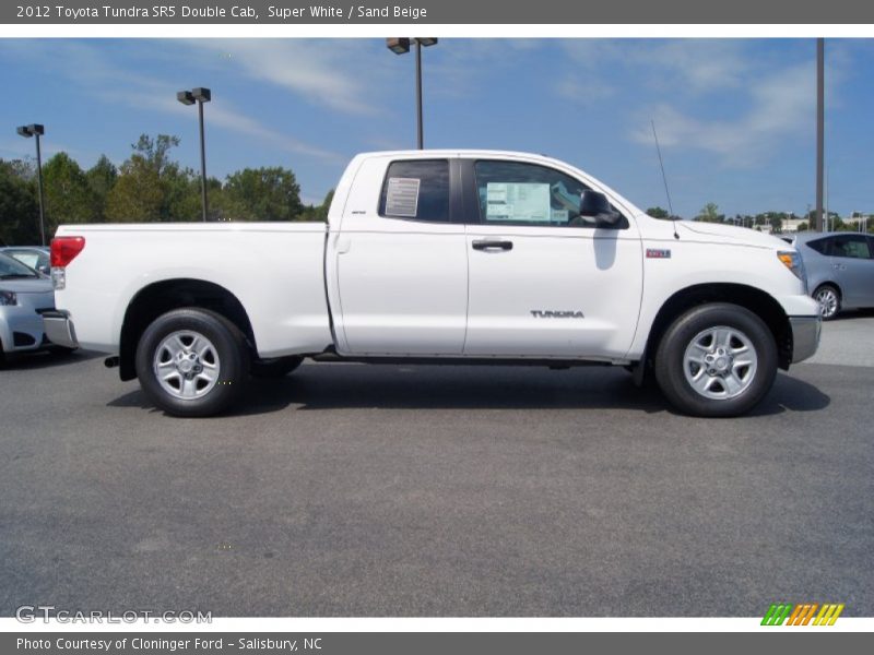 Super White / Sand Beige 2012 Toyota Tundra SR5 Double Cab