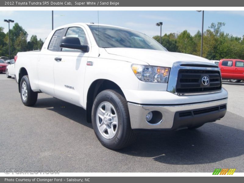 Super White / Sand Beige 2012 Toyota Tundra SR5 Double Cab