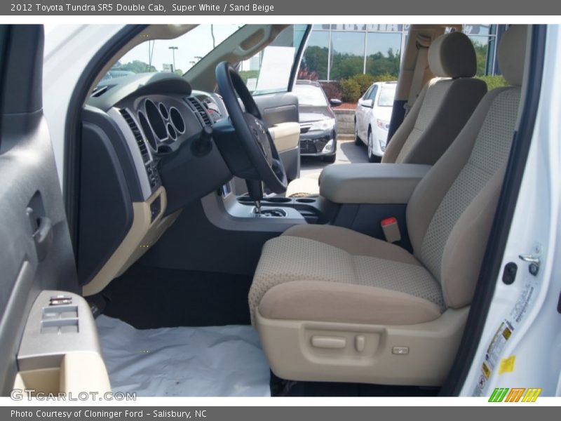 Super White / Sand Beige 2012 Toyota Tundra SR5 Double Cab