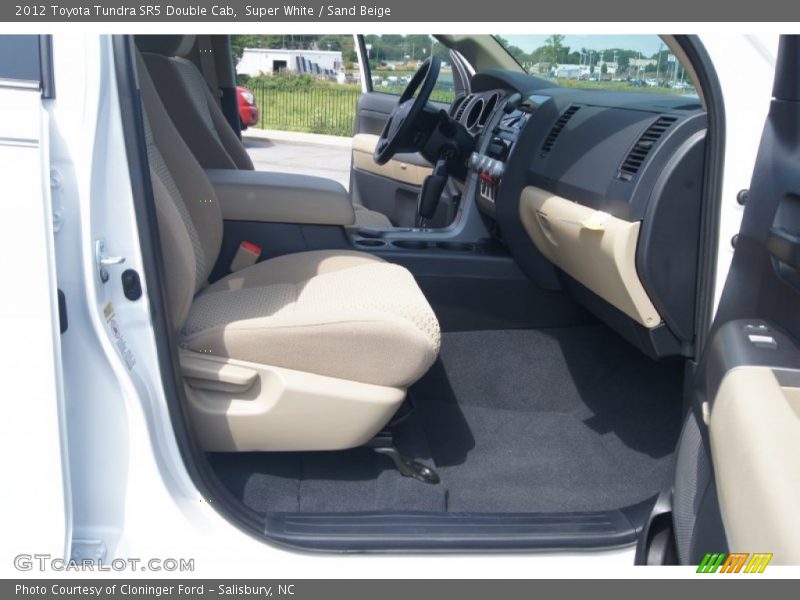 Super White / Sand Beige 2012 Toyota Tundra SR5 Double Cab
