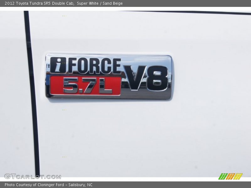 Super White / Sand Beige 2012 Toyota Tundra SR5 Double Cab