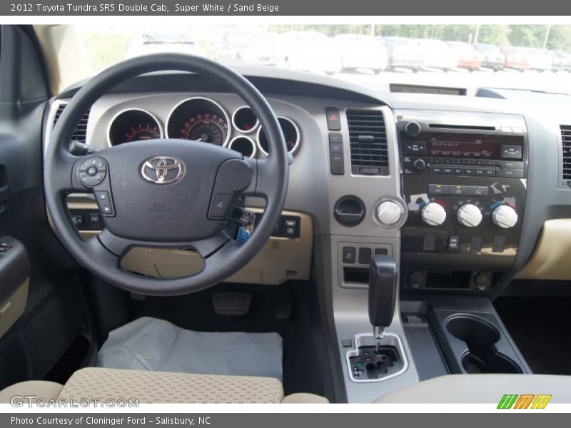 Super White / Sand Beige 2012 Toyota Tundra SR5 Double Cab