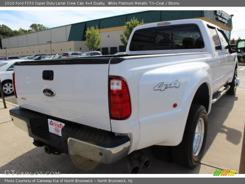 White Platinum Metallic Tri-Coat / Ebony 2010 Ford F350 Super Duty Lariat Crew Cab 4x4 Dually
