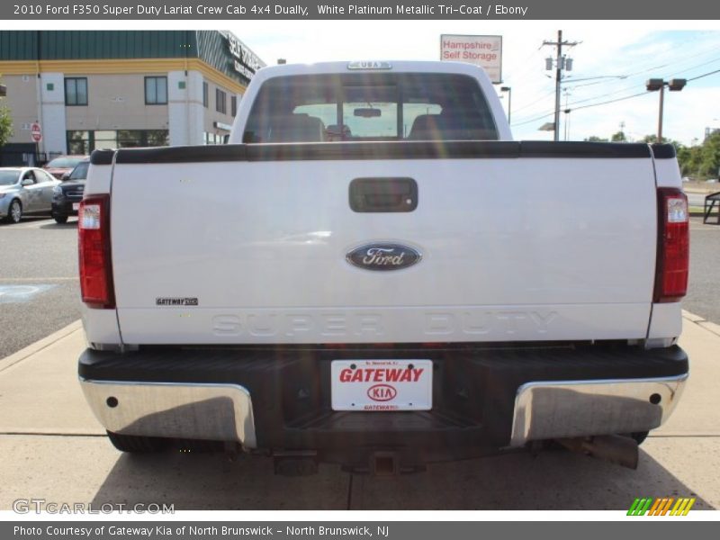 White Platinum Metallic Tri-Coat / Ebony 2010 Ford F350 Super Duty Lariat Crew Cab 4x4 Dually
