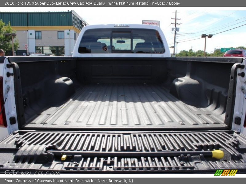 White Platinum Metallic Tri-Coat / Ebony 2010 Ford F350 Super Duty Lariat Crew Cab 4x4 Dually