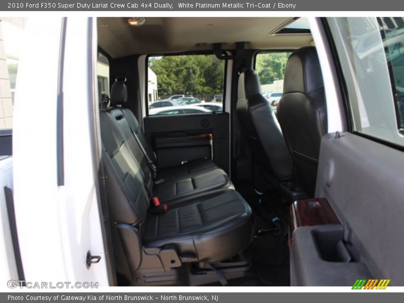 White Platinum Metallic Tri-Coat / Ebony 2010 Ford F350 Super Duty Lariat Crew Cab 4x4 Dually