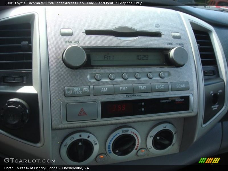 Black Sand Pearl / Graphite Gray 2006 Toyota Tacoma V6 PreRunner Access Cab