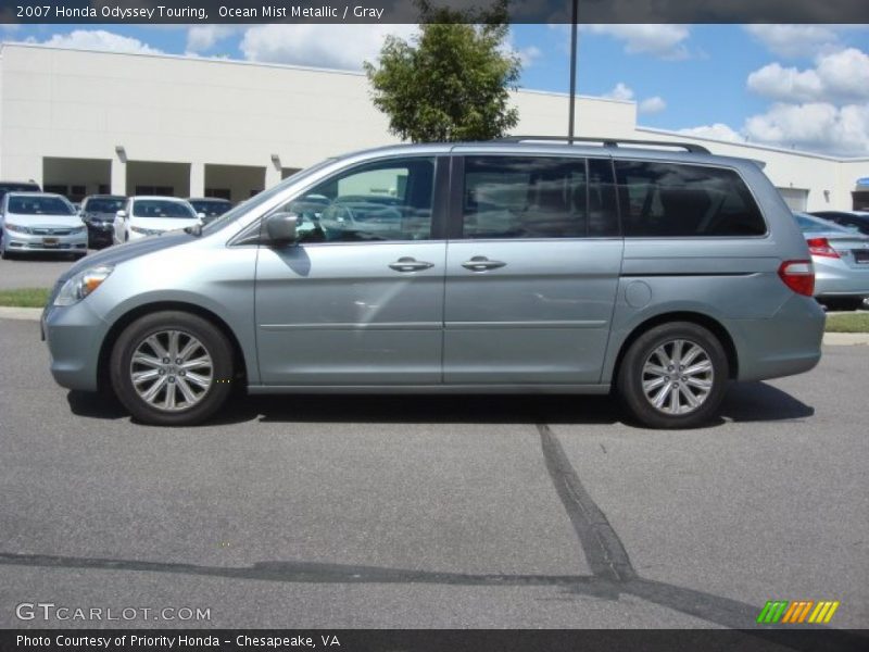 Ocean Mist Metallic / Gray 2007 Honda Odyssey Touring